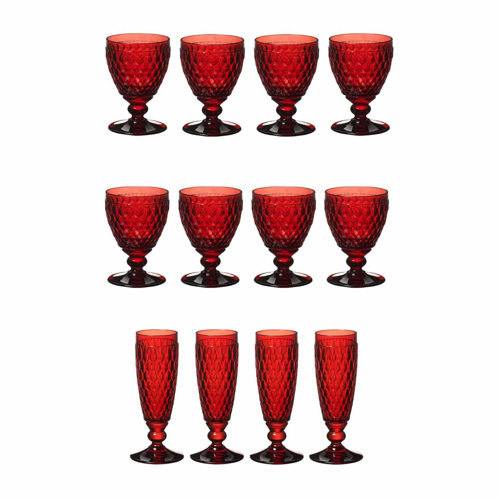 WASSER-, WEIN- UND SEKTGLÄSER Boston Coloured Rot 12er Set - Rot, Glas - Villeroy & Boch