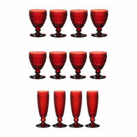 WASSER-, WEIN- UND SEKTGLÄSER Boston Coloured Rot 12er Set - Rot, Glas - Villeroy & Boch