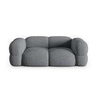 SOFA Loretto aus strukturiertem Stoff grau 3 Sitzplätze - Grau, Textil (100/68/210cm) - Cosmopolitan Design