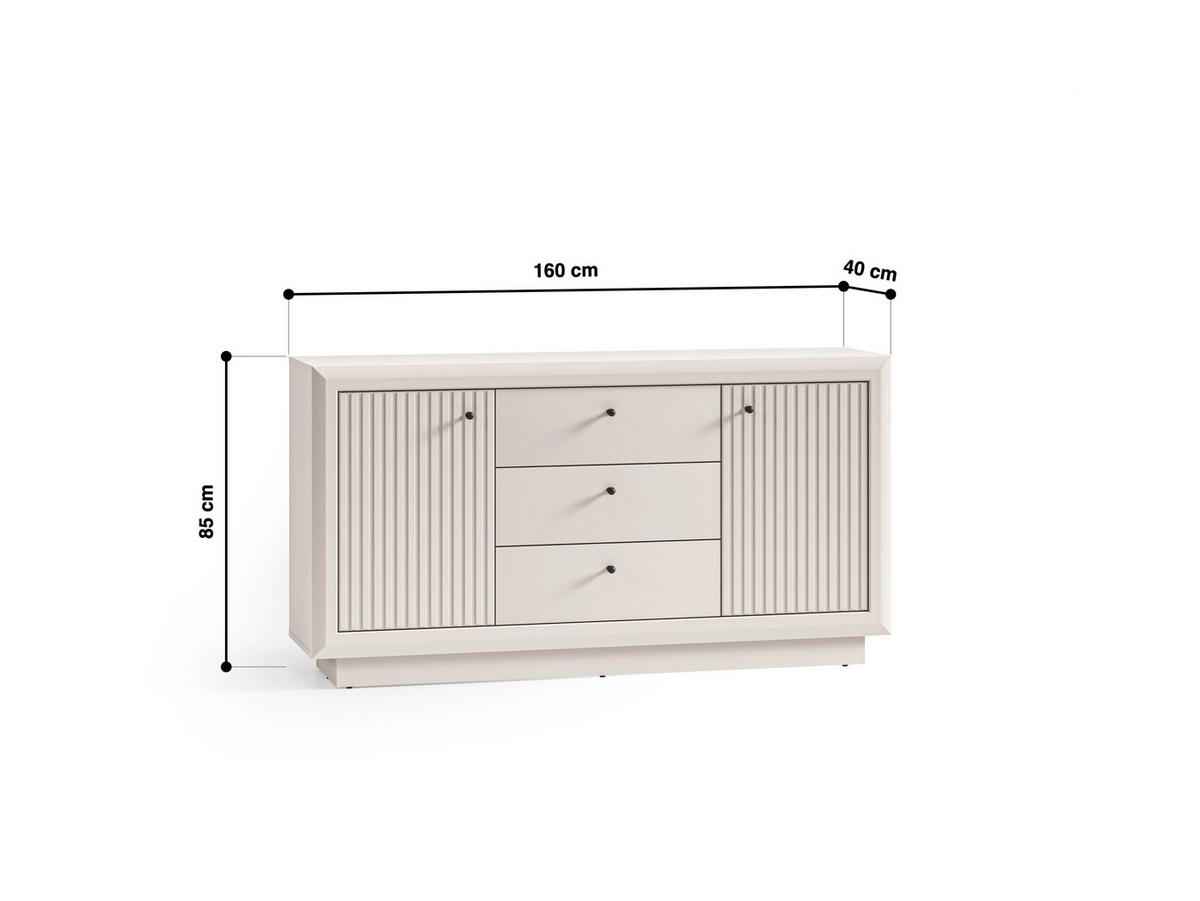 KOMMODE – SOLO 05 – 160 cm – Solo – Kaschmir - Kaschmir, Holzwerkstoff (160/85/40cm) - hi-markt