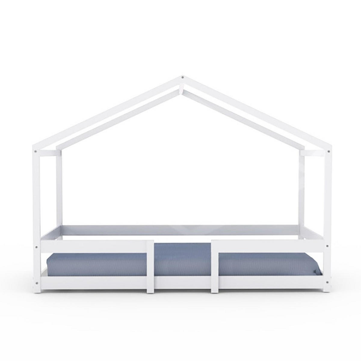 HAUSBETT INDIANA mit Lattenrost / Kinderbett 90x190 - Weiß - Weiß, Holz (90/190cm) - Weber Industries
