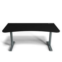 GAMINGTISCH Arena 160/82/71-81 cm Frozen Grey - Schwarz - Grau, Metall (82/160/71cm) - Arozzi
