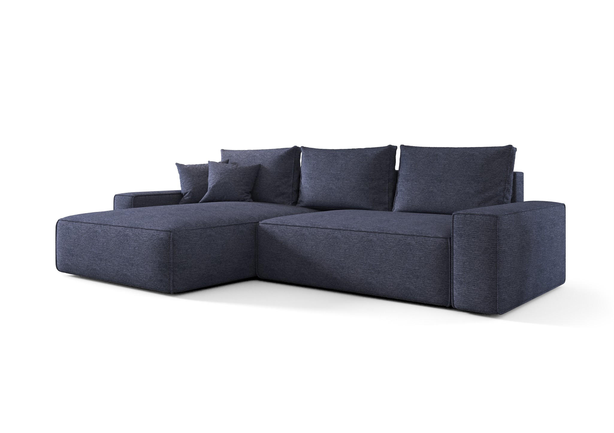 ECKSOFA Walken Mit Schlaffunktion - Blau, Holzwerkstoff/Textil (280/185cm) - Fun Möbel