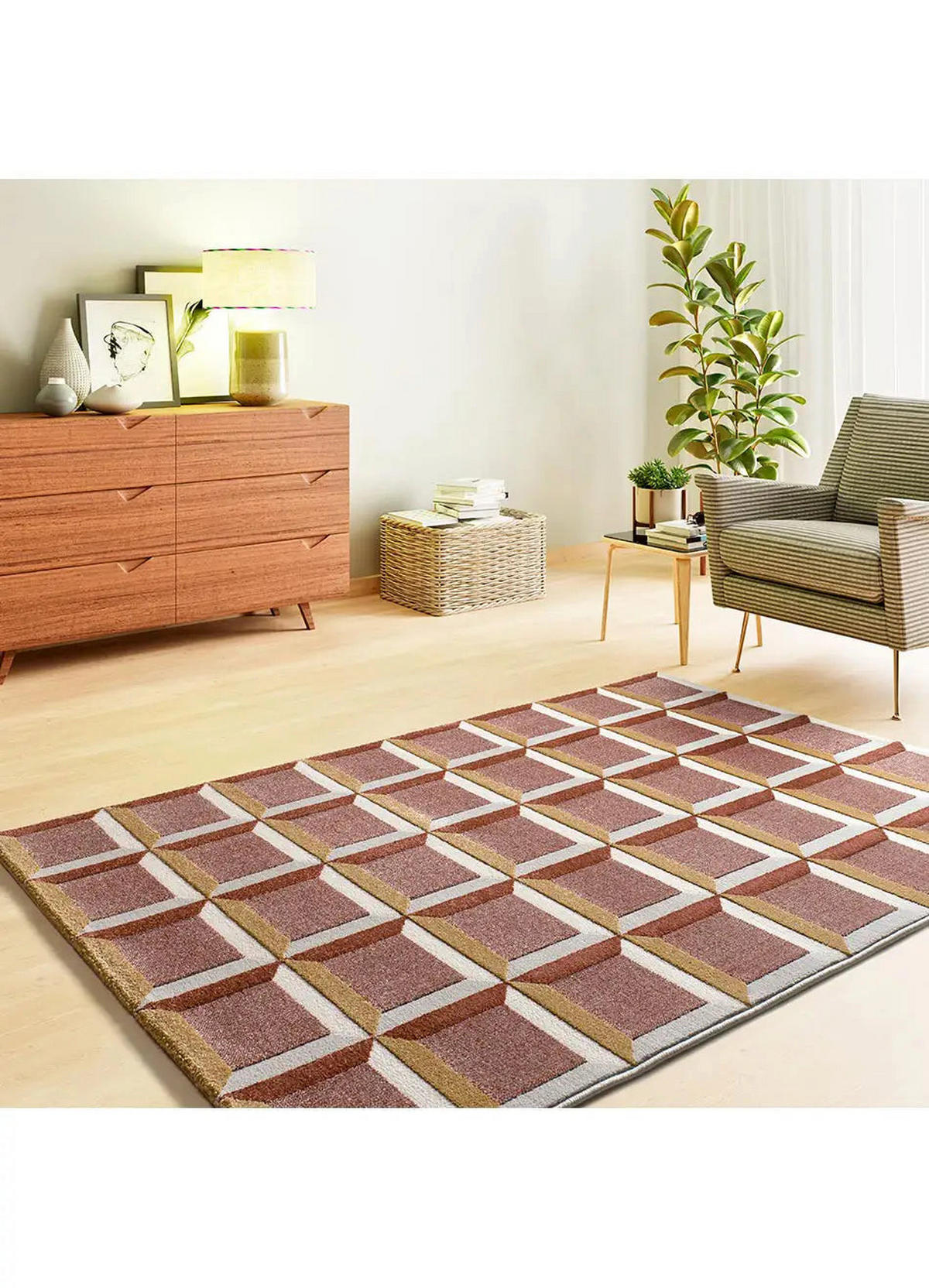 KURZFLORTEPPICH Kupfer Amara 160/230 cm - Kupferfarben, Naturmaterialien/Textil (160/230cm) - Atticgo