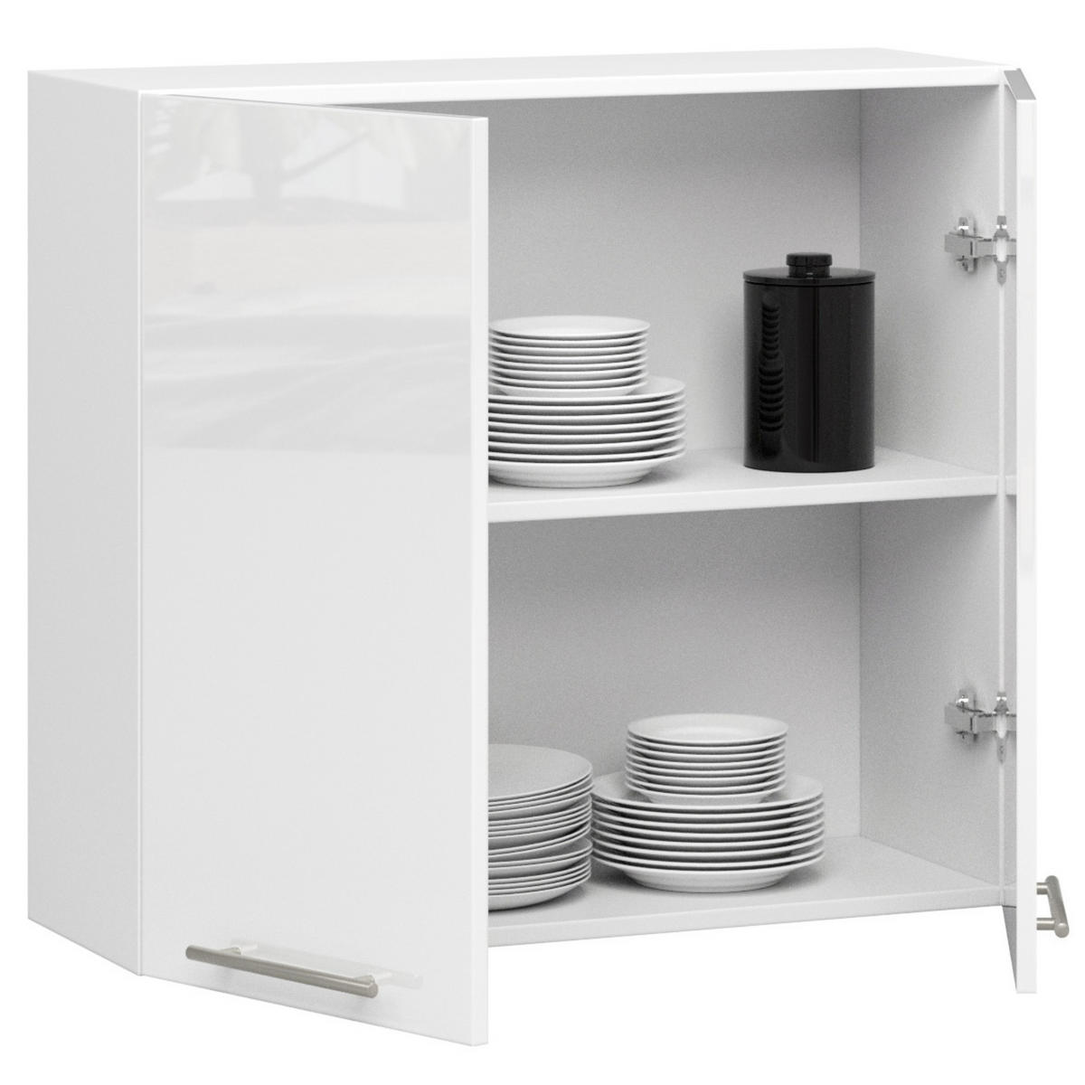 HÄNGESCHRANK Weiß, Weiß Glanz 72/80/30 - Weiß, Holzwerkstoff (80/72/30cm) - RAUMHIRSCH FURNITURE