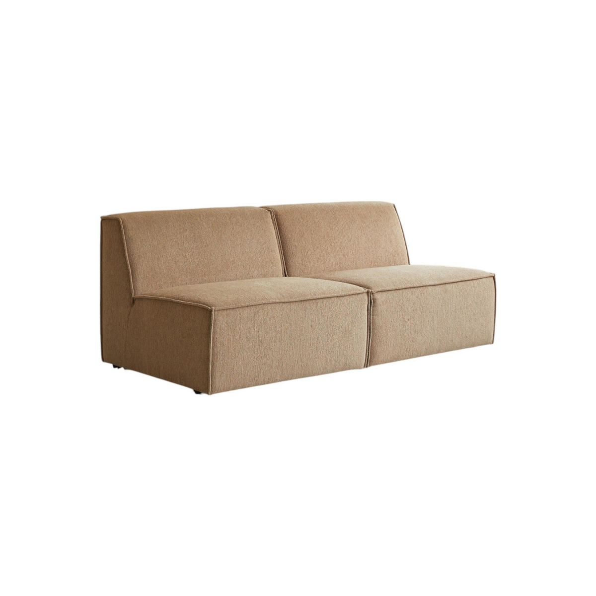 SOFA Dario Braun aus Stoff - Braun, Textil (185/75/93cm) - Tikamoon