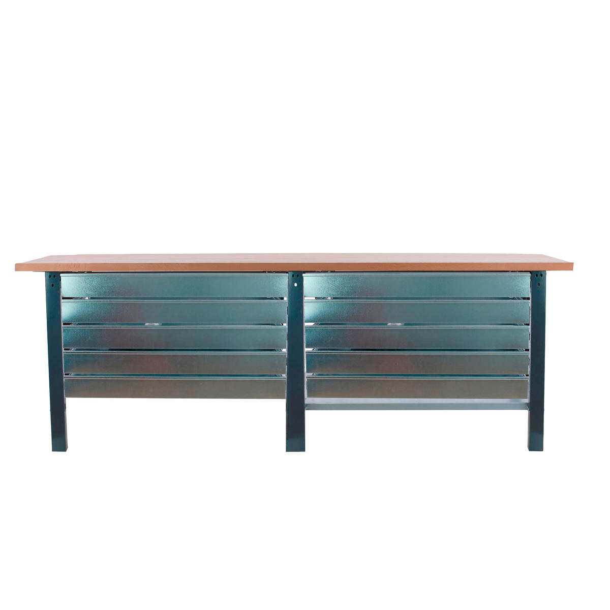 WERKBANK Buffalo Wood mit 10x Schublade HxBxT 86,5 x 260 x 75 cm Traglast 1000 kg Anthrazit - Anthrazit, Metall (260/86.5/75cm) - PROREGAL