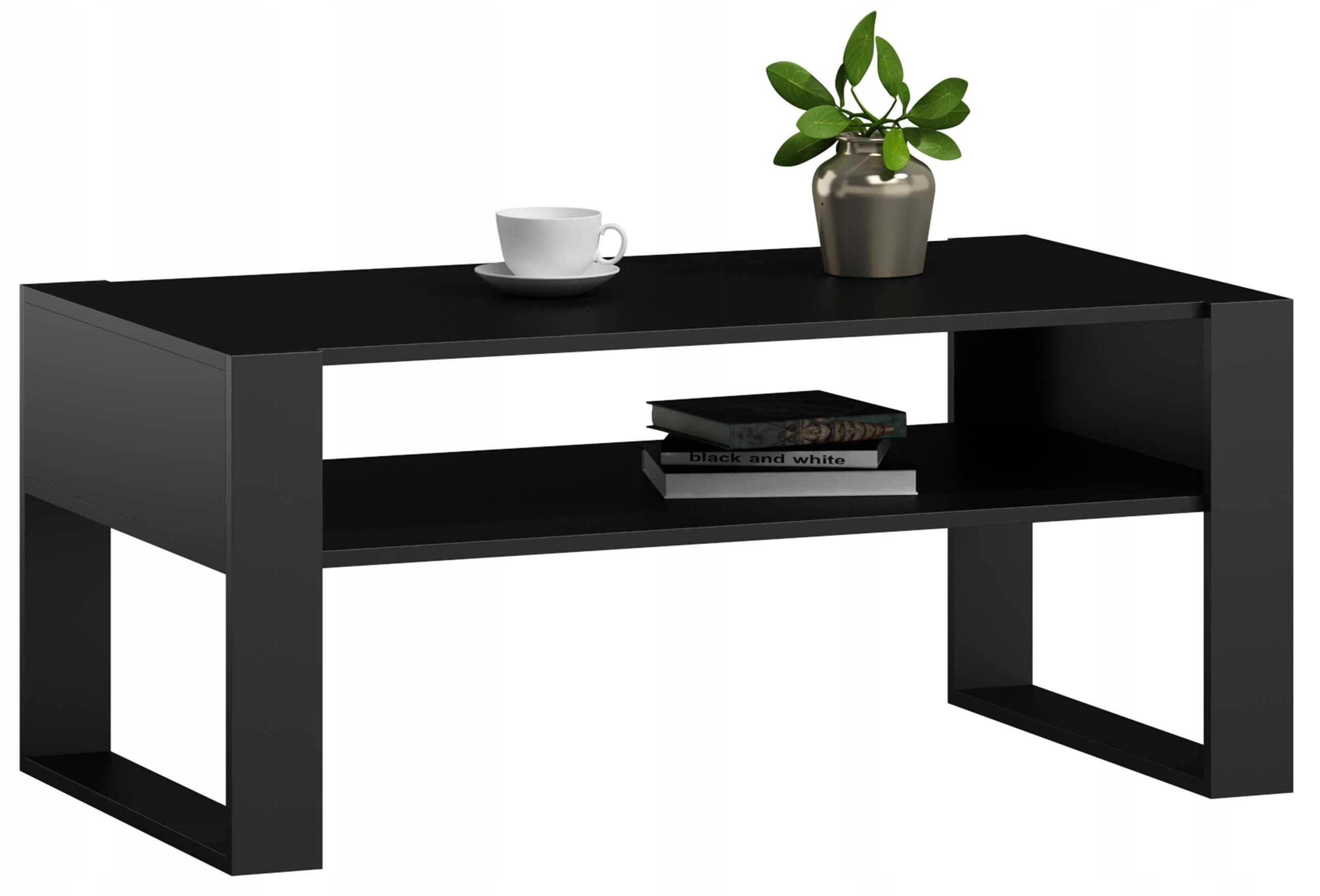 COUCHTISCH KAJA Schwarz 100/53,6/50 cm - Schwarz, Holzwerkstoff (53.6/100/50cm) - Matkam Möbel