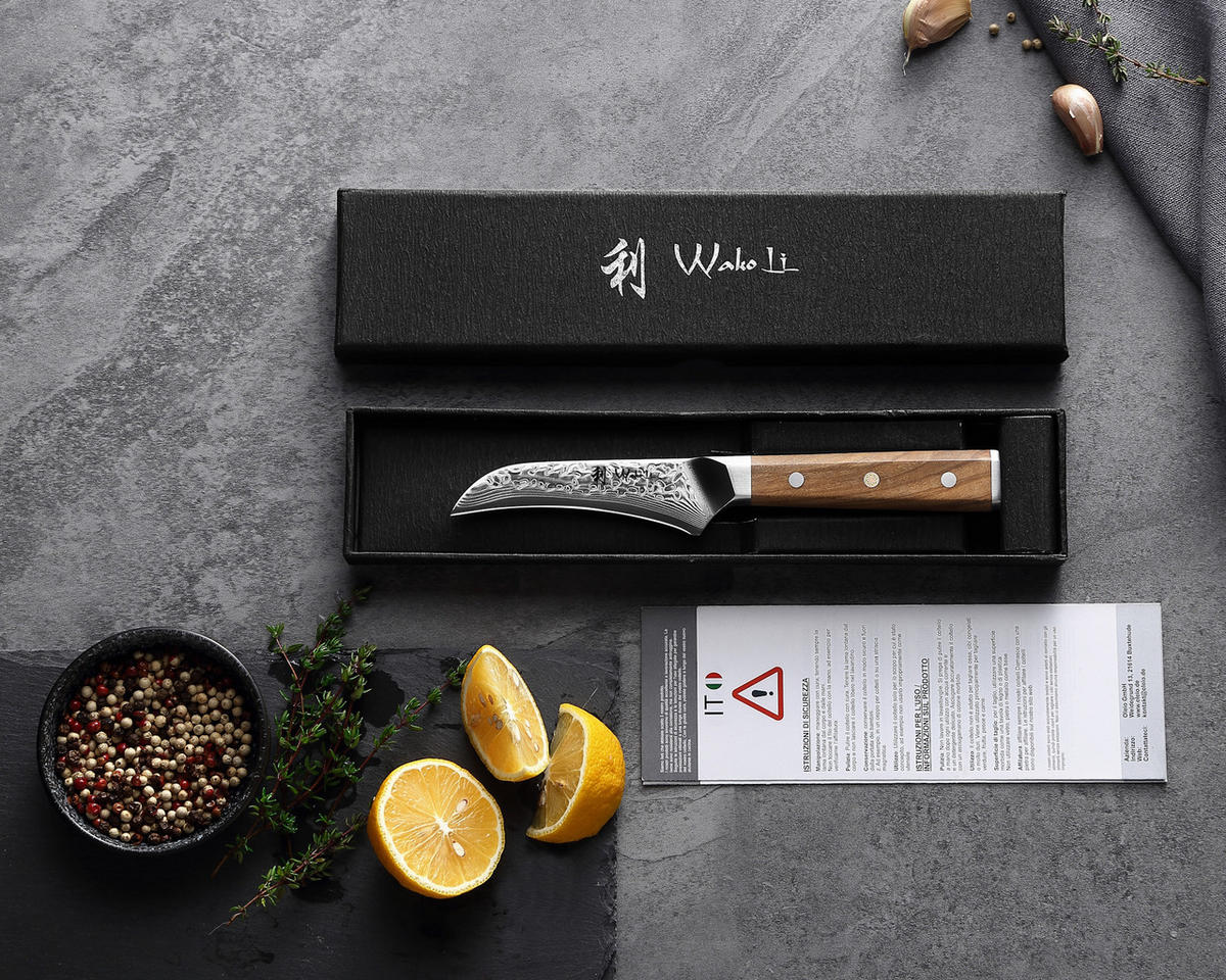 SCHÄLMESSER 8,5 cm - Braun, Metall (20cm) - Wakoli