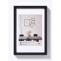 BILDERRAHMEN Steel Style Kst.Rahmen 40x60 cm Schwarz - Schwarz, Kunststoff (40.96/60.96/2.18cm) - walther design