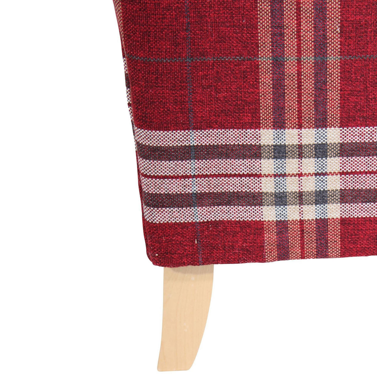 OHRENSESSEL Karlen Bezug Flachgewebe Buche natur / rot - Weinrot/Buchefarben, Kunststoff (86/103/77cm) - 58aufmkessel