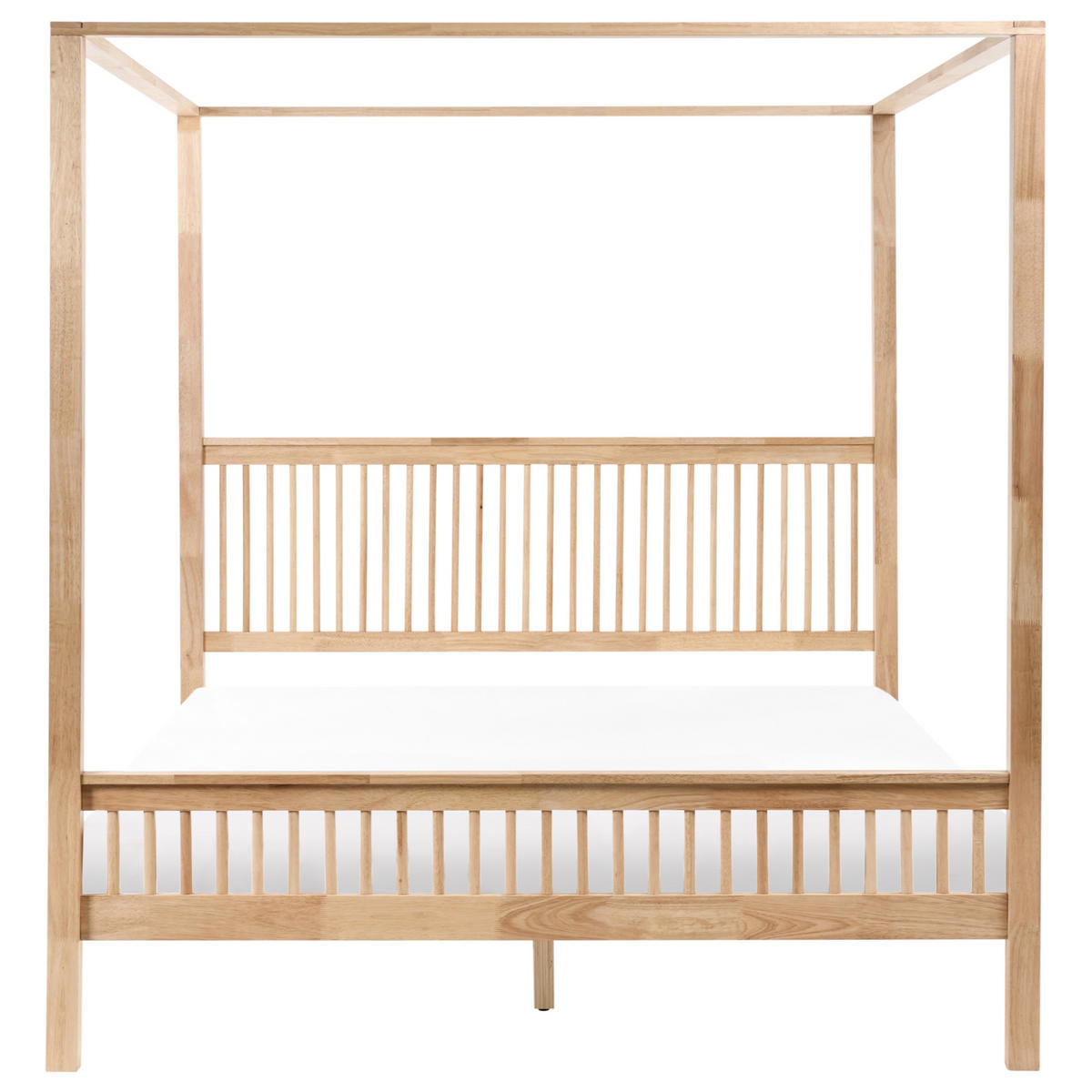 HIMMELBETT 180/200 cm Hellbraun Harfleur - Hellbraun, Holz (180/200cm) - Beliani