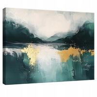 LEINWANDBILD Abstrakt Gold Modern 100x70 - Multicolor, Holzwerkstoff (100/70cm) - Wallarena