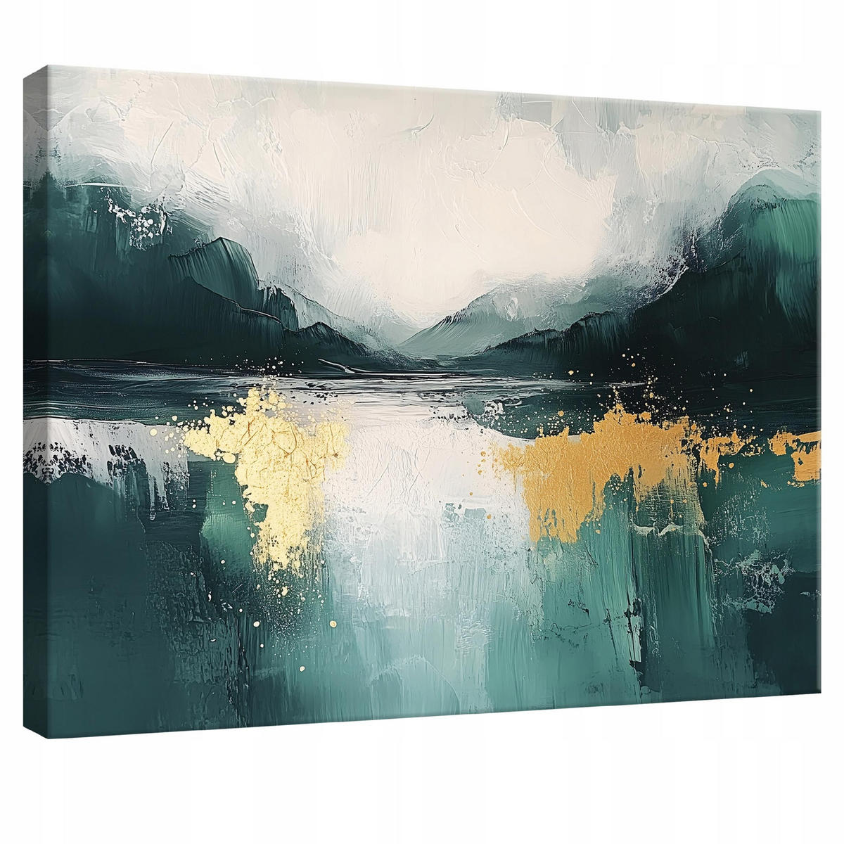 LEINWANDBILD Abstrakt Gold Modern 100x70 - Multicolor, Holzwerkstoff (100/70cm) - Wallarena