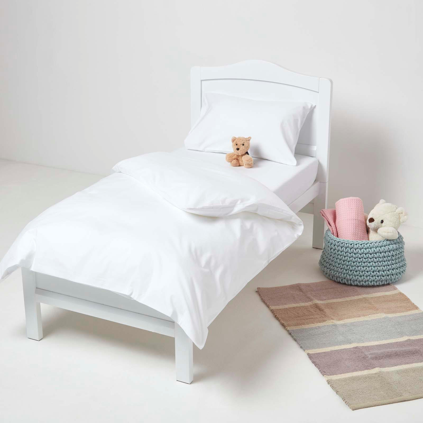KINDER-SPANNBETTLAKEN 2er-Set, Ägyptische Baumwolle, 70/140 cm - Weiß, Textil (70/140cm) - Homescapes