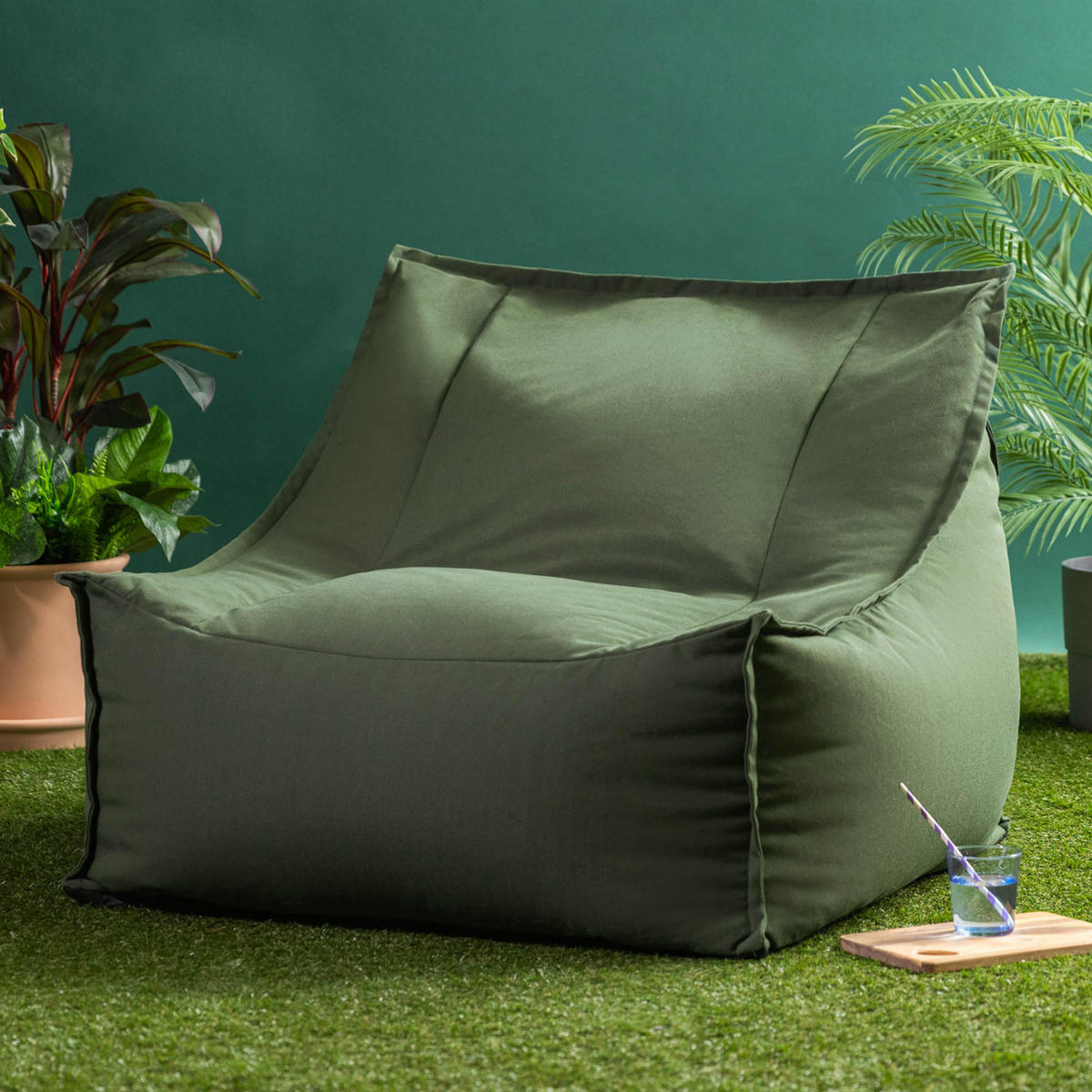 SITZSACK Outdoor Alto - Grün, Textil (94/75/94cm) - icon