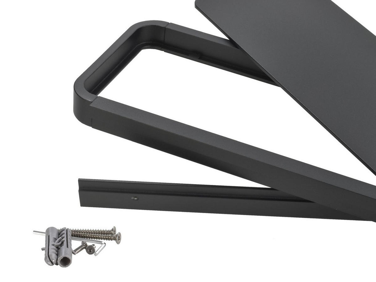 WANDABLAGE Rim schwarz 44x11cm - Schwarz, Metall (44/2/11cm) - Zone Denmark