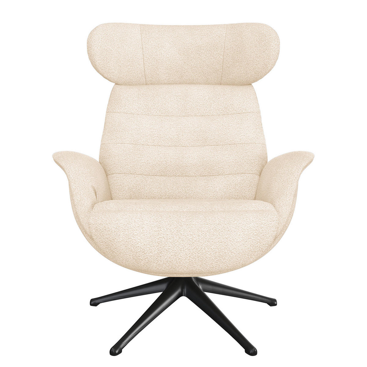 RELAXSESSEL - Beige, Textil/Metall (90/107/90cm) - home24