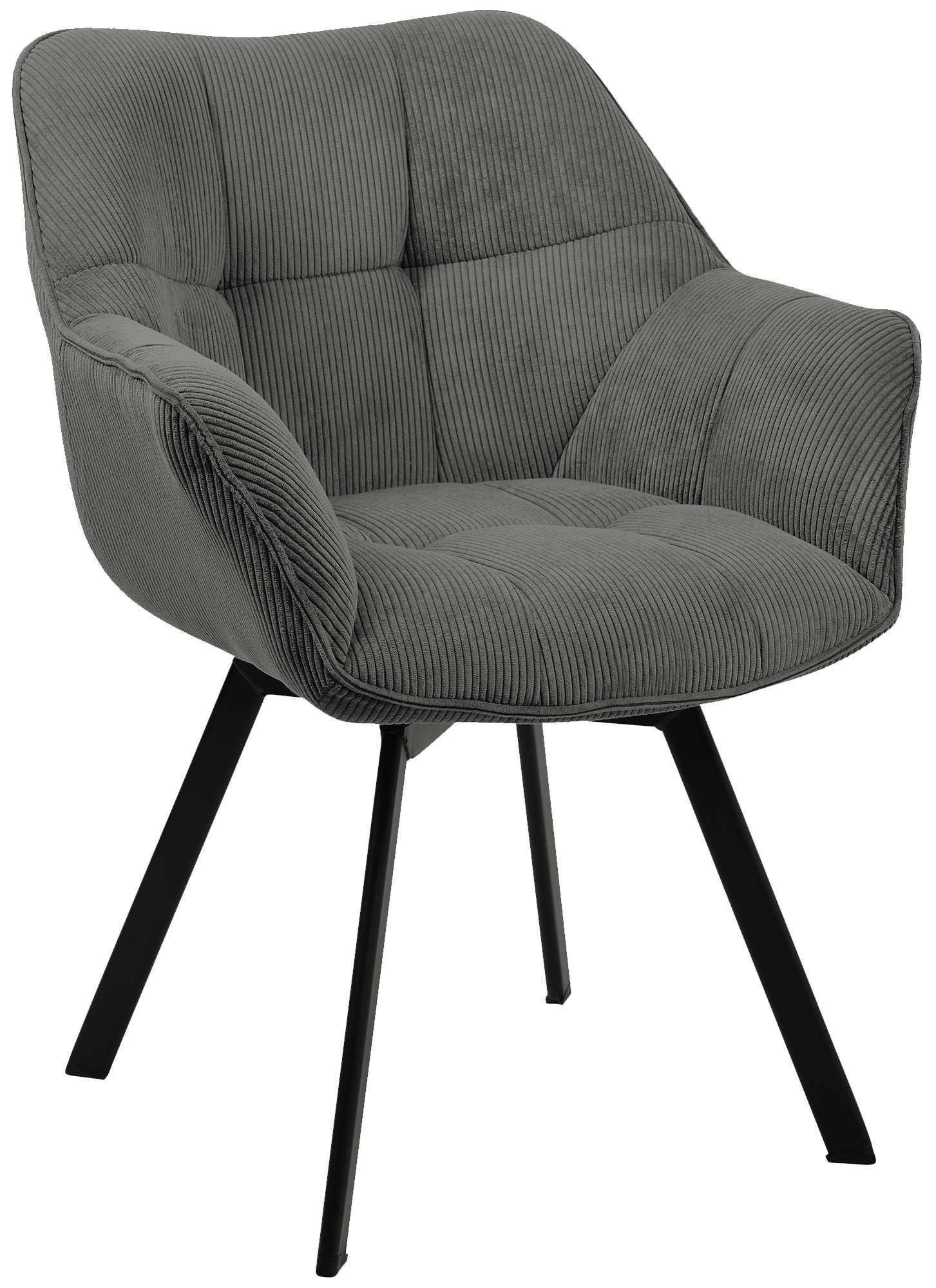 furnicato Esszimmerstuhl Dunkelgrau 60x81x59 cm