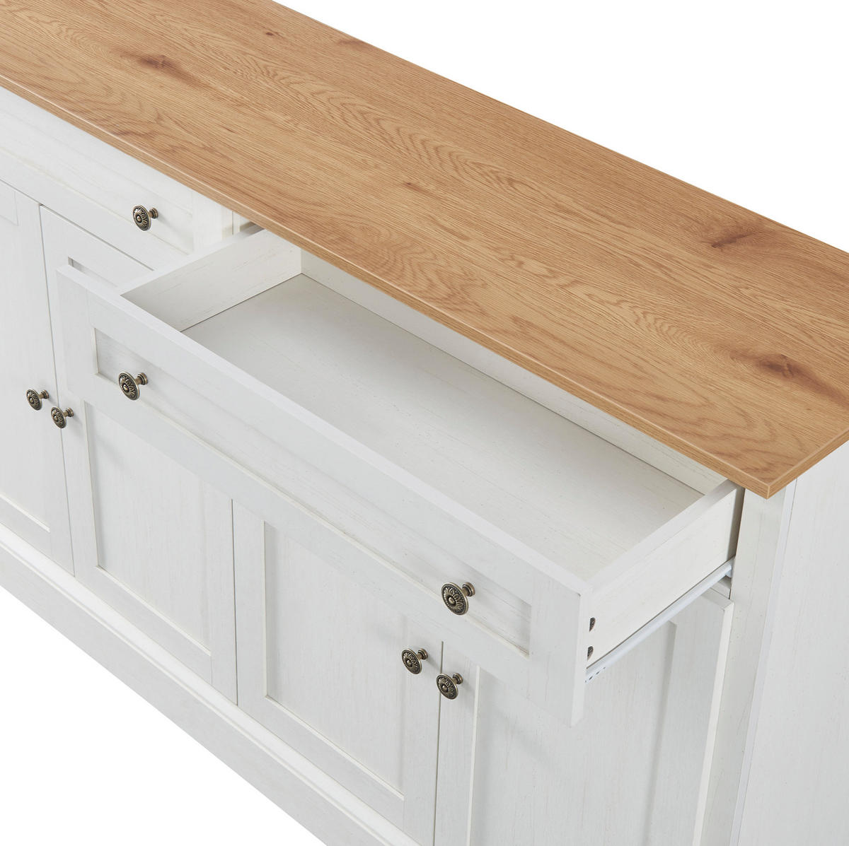 BUFFETSCHRANK 105,5/40/180 cm mit LED-Lichtleiste, App-Steuerung und großem Stauraum, Grün - Grün, Holzwerkstoff (105.5/180/40cm) - Redom