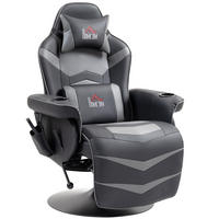 RELAXSESSEL mit Massagefunktion, Kissen, Kunstleder, Grau - Grau, Leder (82.5/111.5/79.5cm) - HOMCOM