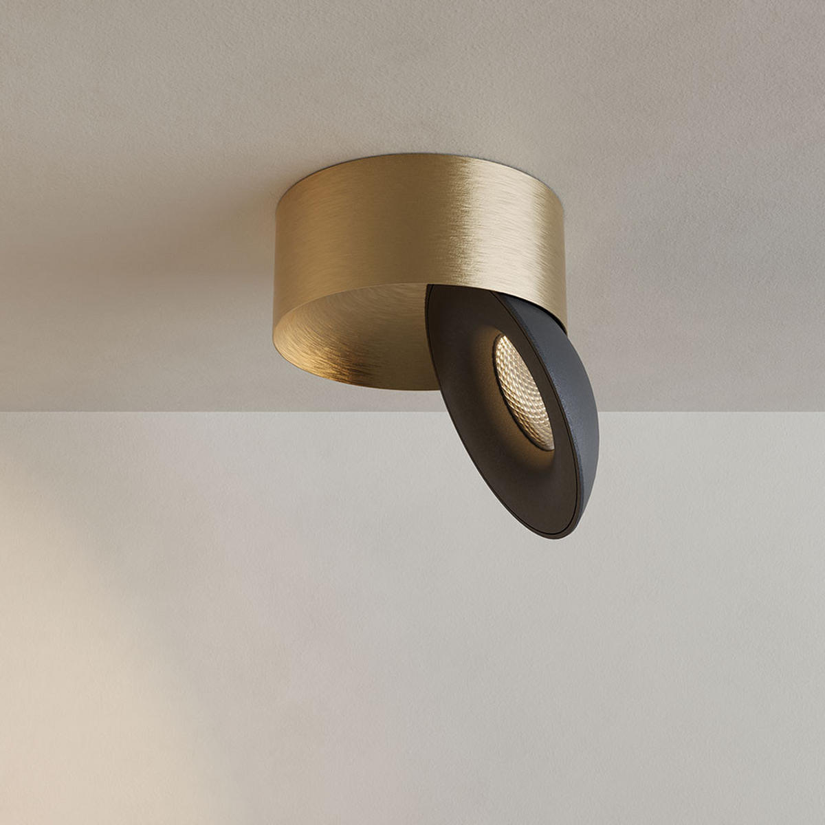 LED-AUFBAULEUCHTE Santa Neo Gold/Schwarz Warmweiß - Goldfarben/Schwarz, Metall (10.8/10.8/5cm) - s.luce