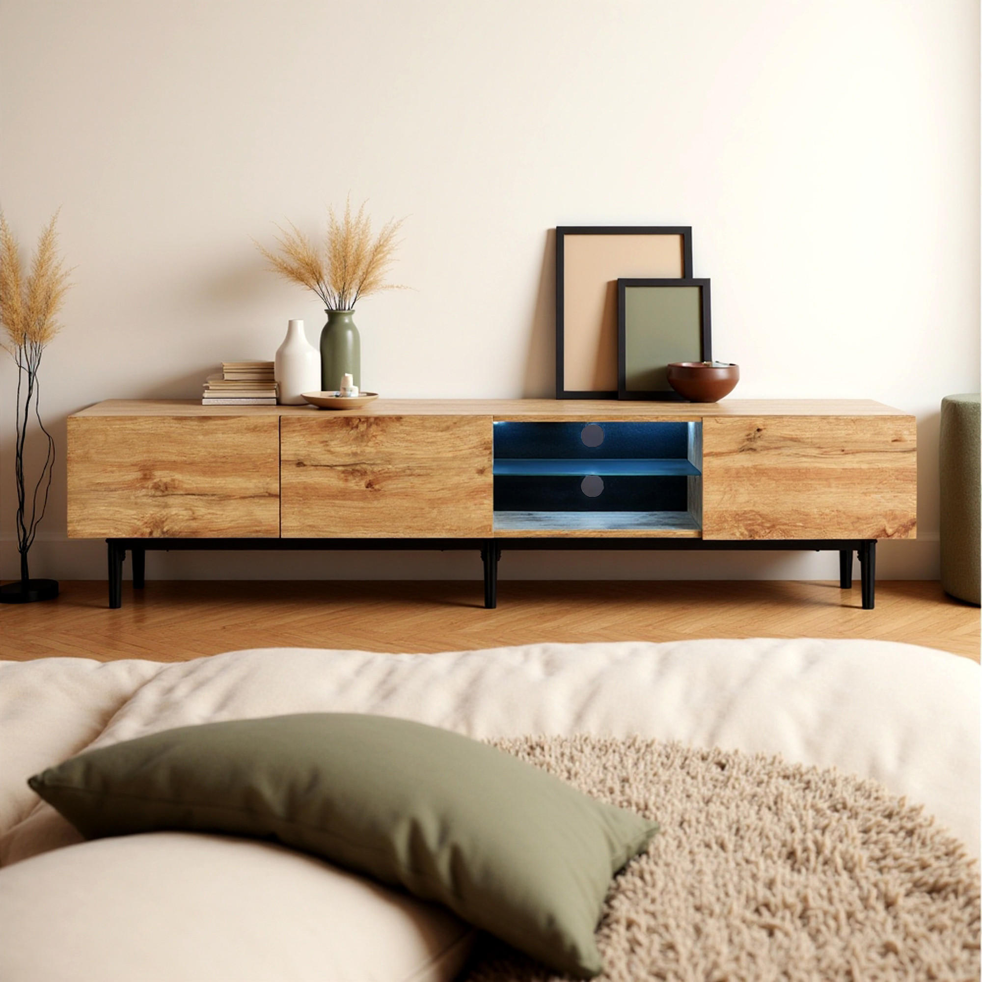 TV-MÖBEL Braun 175 /31 /41 cm - Braun, Holz (31/41/175cm) - Urban Meuble