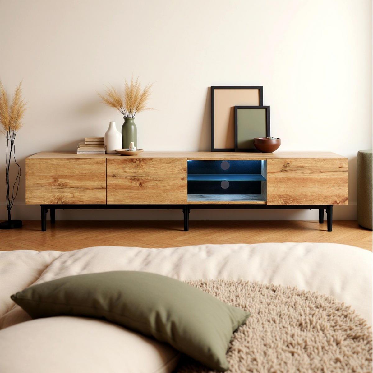 TV-MÖBEL Braun 175 /31 /41 cm - Braun, Holz (31/41/175cm) - Urban Meuble
