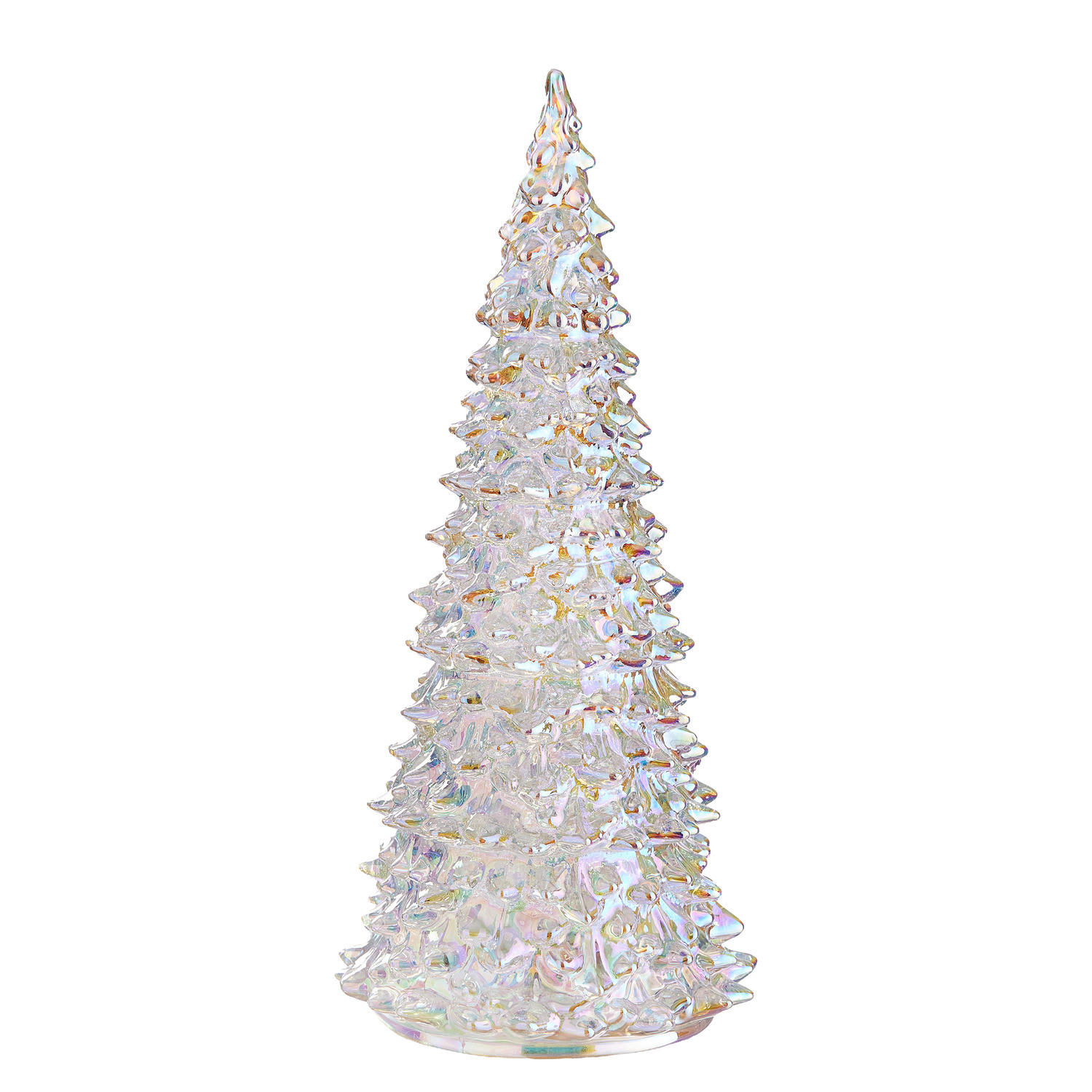 DEKO-TANNE Crystal LED-Tanne - Silberfarben, Glas (11/22/11cm) - Butlers