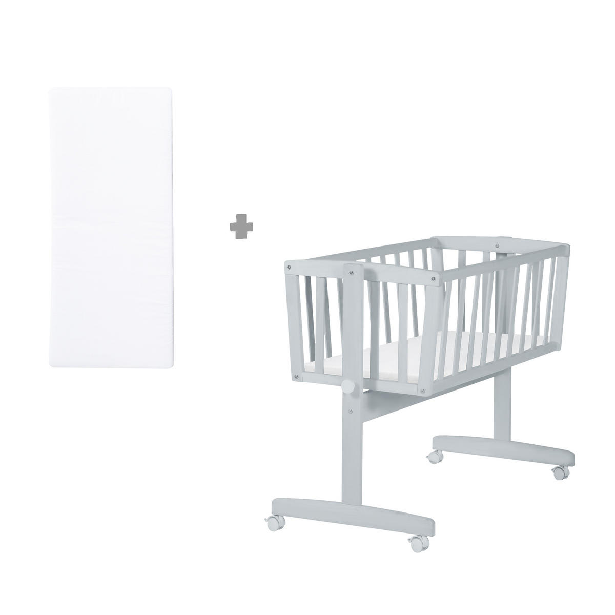 BABYWIEGENSETT - Taupe, Holzwerkstoff/Textil (40/90cm) - Roba