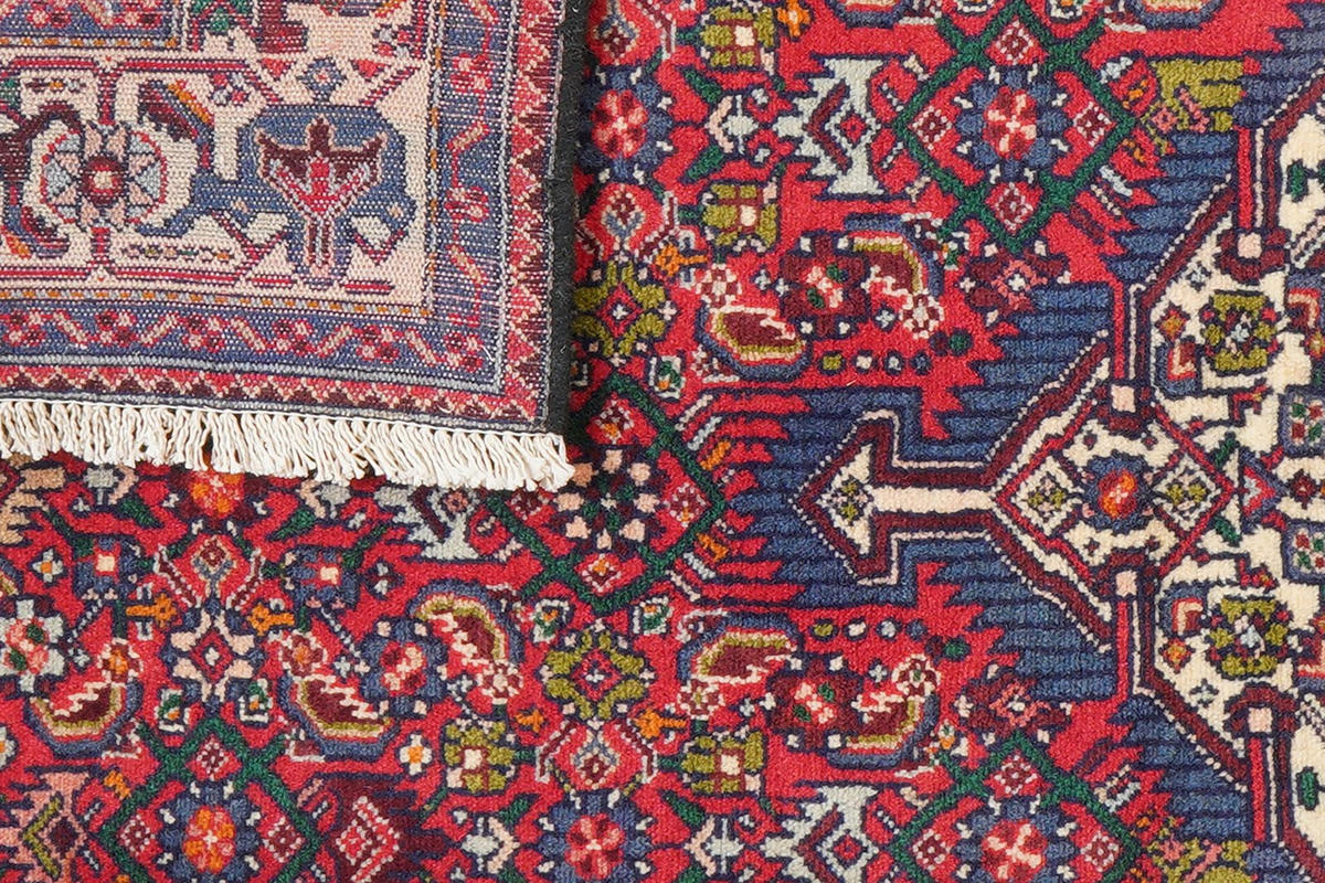 ORIENTTEPPICH handgeknüpft Assadabad Rot 190/122 cm Schurwolle - Rot, Textil (122/190cm) - Looma
