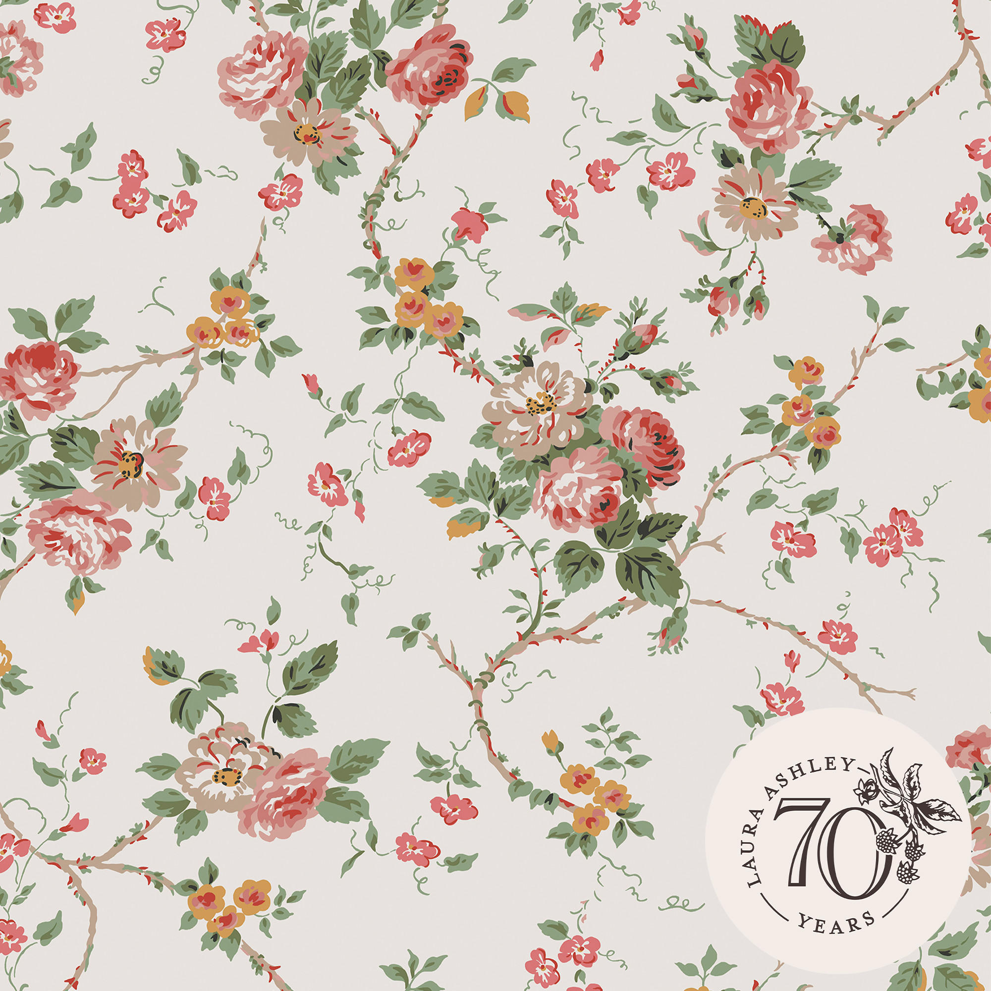 VLIESTAPETE Mountney Garden Antique Pink - Pink, Papier/Kunststoff (52/1000cm) - Graham & Brown