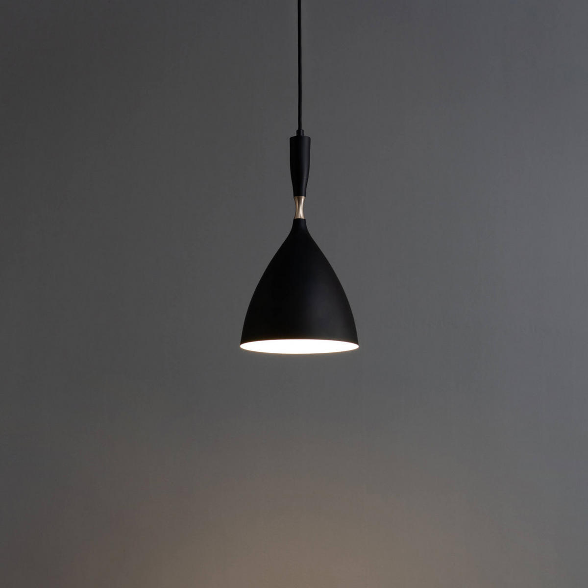 HÄNGELEUCHTE Denzo, Schwarz und weiß, 38cm - Weiß, Metall (160/20/38cm) - KOSILUM