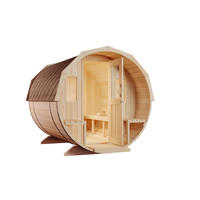 FASSSAUNA Holz Sam - Naturfarben, Holz (220/231/280cm) - FinnTherm
