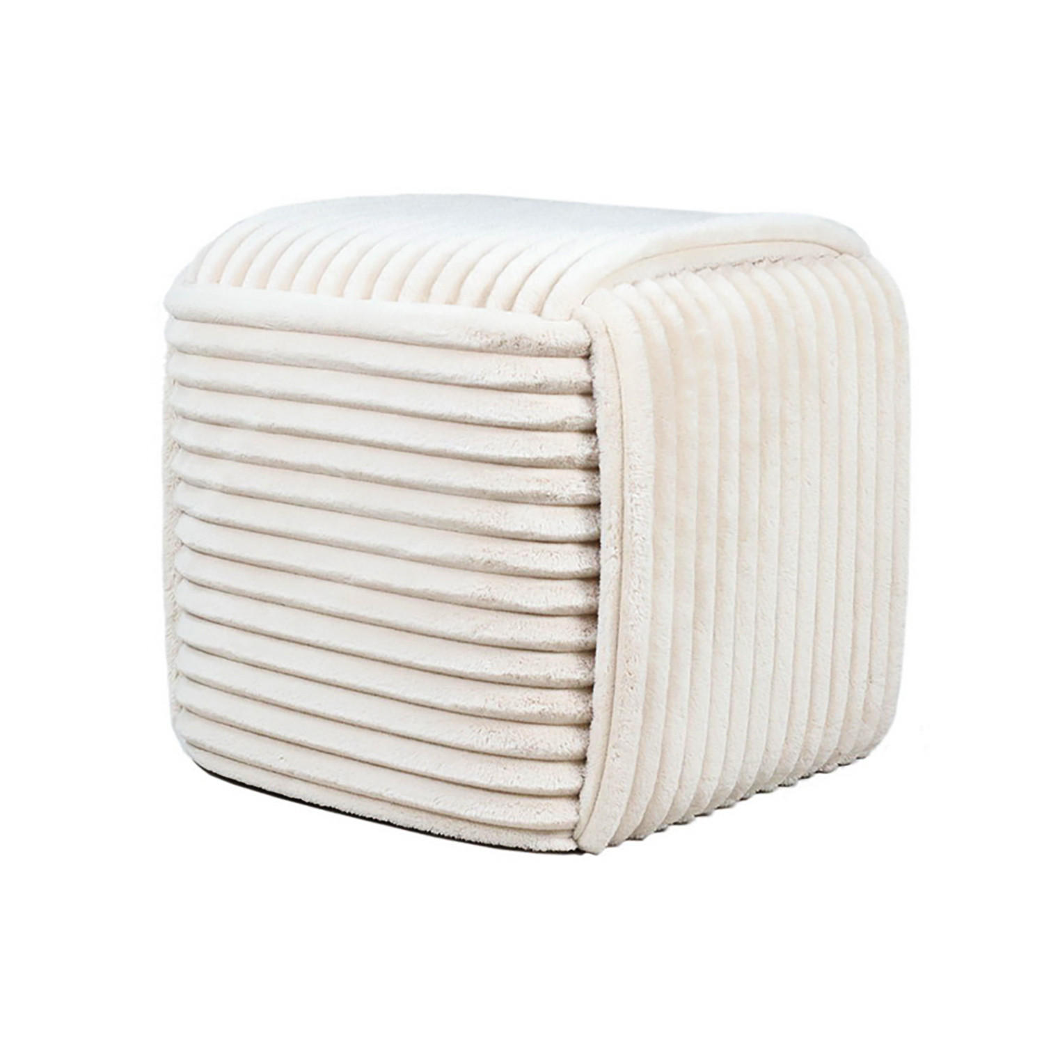 POUF Wiki beige 43/43/38 cm Textil - Beige, Textil (43/38/43cm) - Mondex