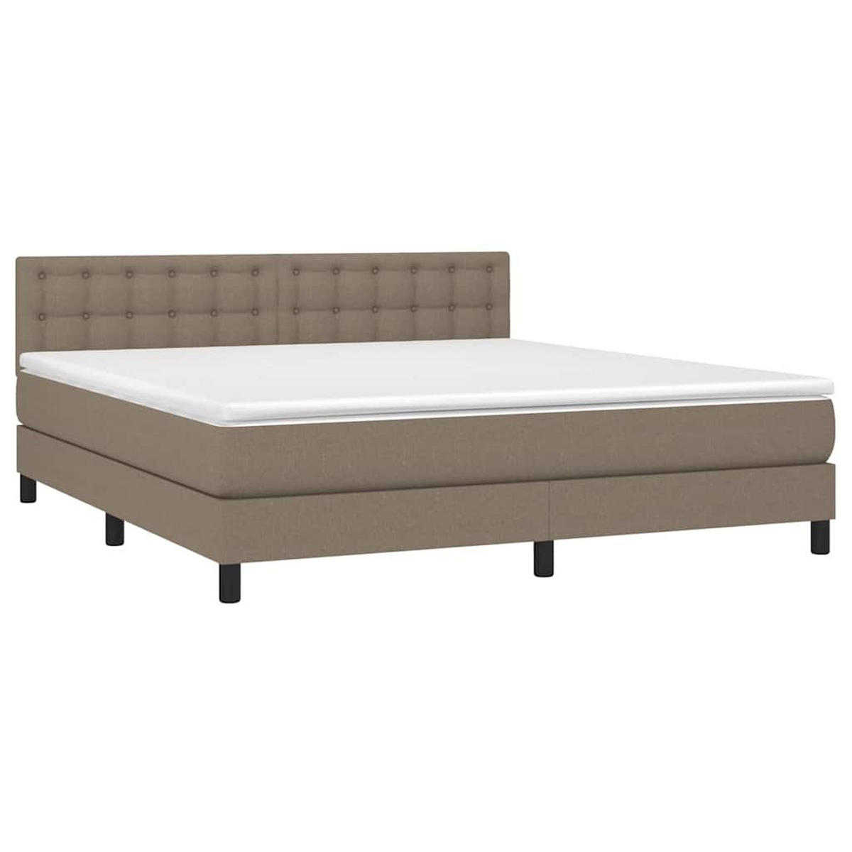 BOXSPRINGBETT 160/200 Cm Taupe Gewebe - Taupe, Textil (160/203cm) - vidaXL