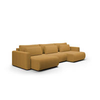 WOHNLANDSCHAFT Chaira Mit Schlaffunktion - Currygelb, Holzwerkstoff/Textil (340/85/149cm) - Fun Möbel