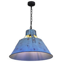 LED HÄNGELEUCHTE blau Metall Glas - Blau, Metall (45/45/150cm)