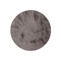 KUNSTFELLTEPPICH Furry Grau ø 80 cm rund - Grau, Kunststoff (80/80cm) - benuta