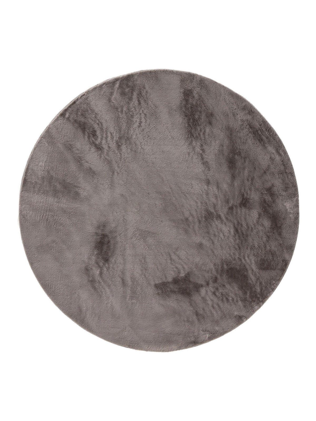 KUNSTFELLTEPPICH Furry Grau ø 80 cm rund - Grau, Kunststoff (80/80cm) - benuta