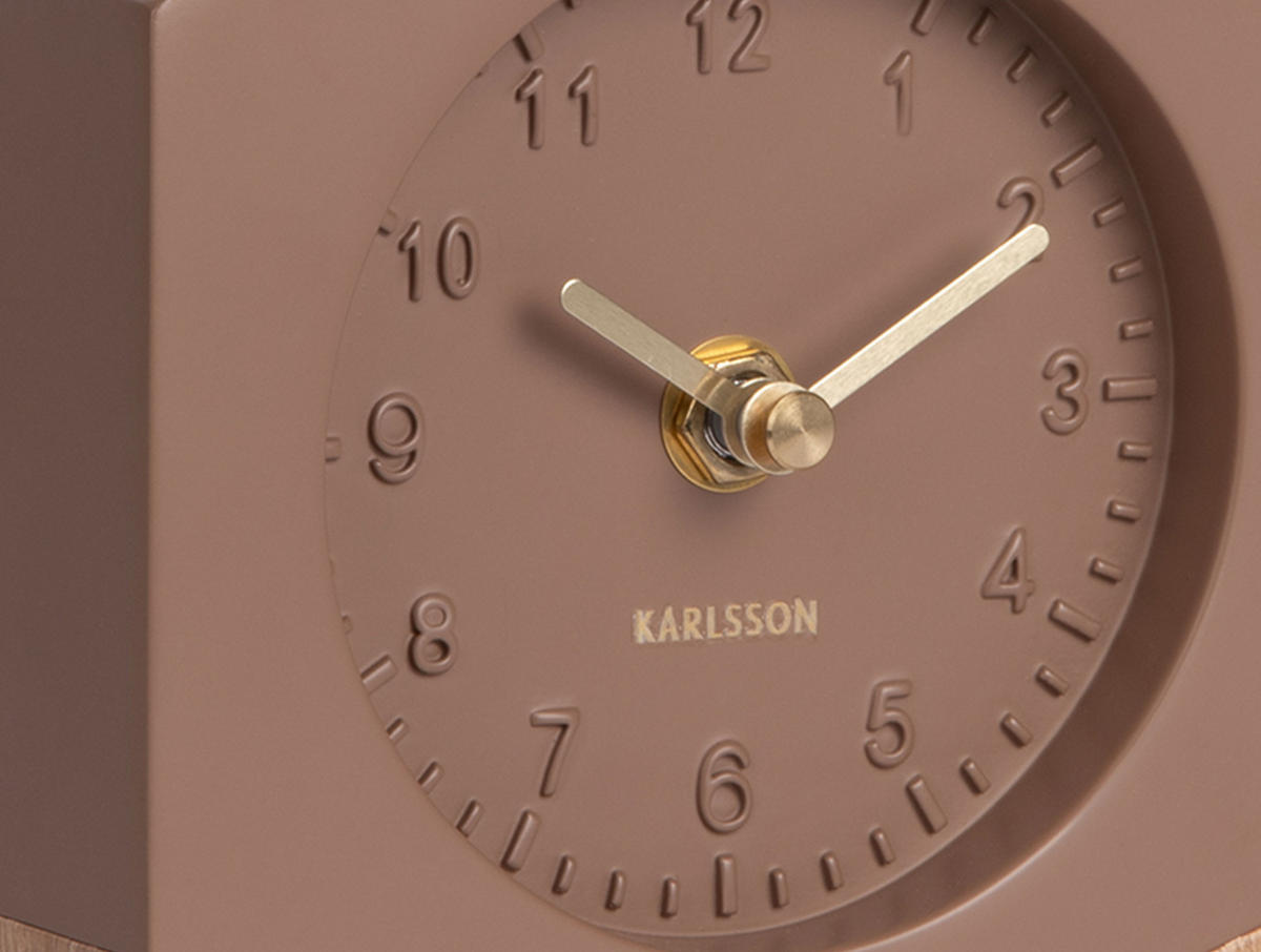 TISCHUHR Paris with Wood - Braun - 12/12,5 cm - Braun, Kunststoff (12/12/12cm) - Karlsson