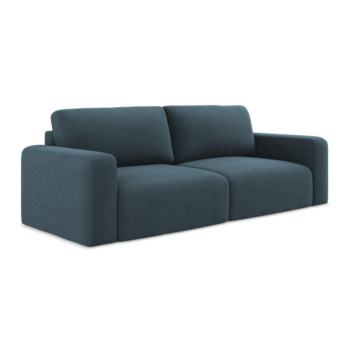 3-SITZER SOFA mit Schlaffunktion Strukturstoff Stoff Blau - Blau/Pink, Kunststoff/Textil (244/79/102cm) - LaMiaSofa