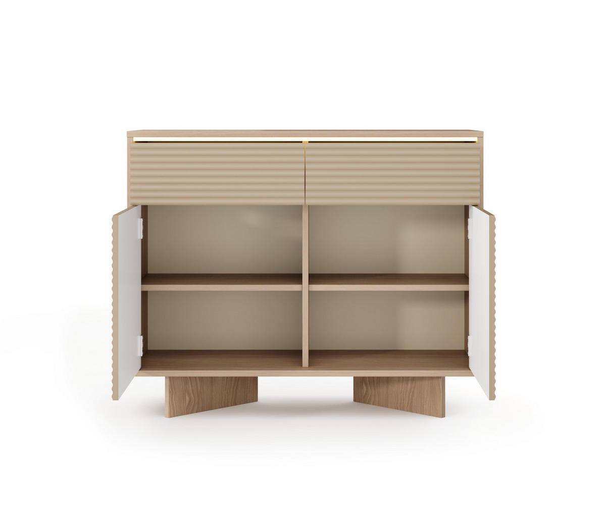 KOMMODE: Naturbolivar, 103,9 x 84,4 x 40 cm - Eichefarben, Holzwerkstoff (103.9/84.4/40cm) - 3XE LIVING