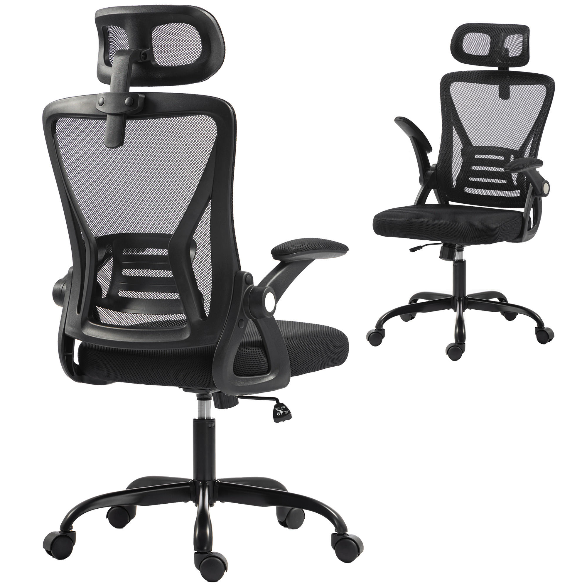 BÜROSTUHL Schwarz 62.0/59.0/125.0 cm - Schwarz, Textil (59/125/62cm)