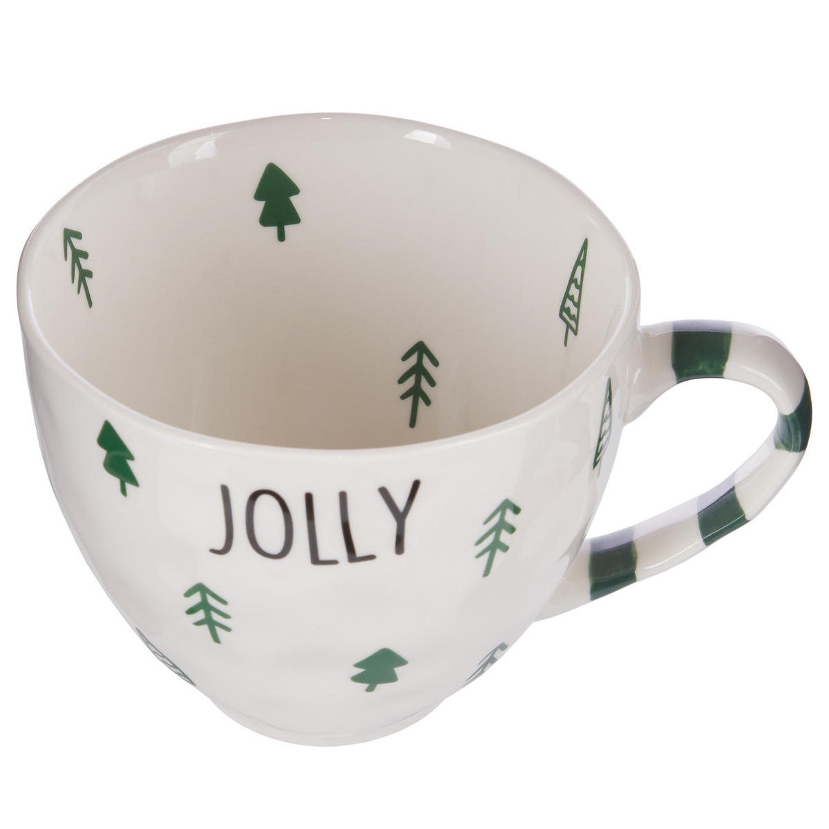 TASSE Joyful Days Jolly - Weiß/Grün, Keramik (0.44L) - Butlers