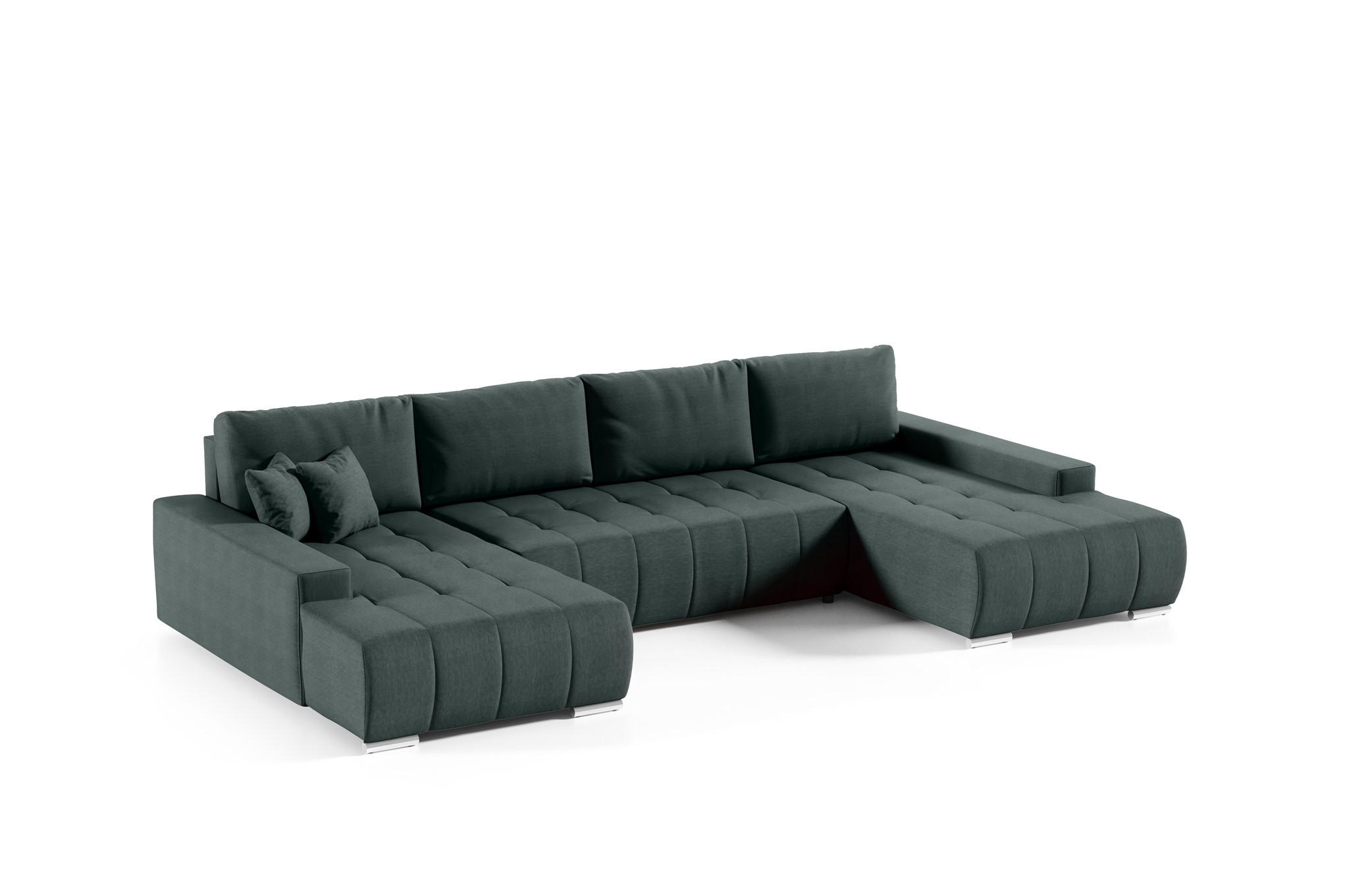 WOHNLANDSCHAFT Vogar In Aulla - Grün, Holzwerkstoff/Textil (350/85/185cm) - Fun Möbel