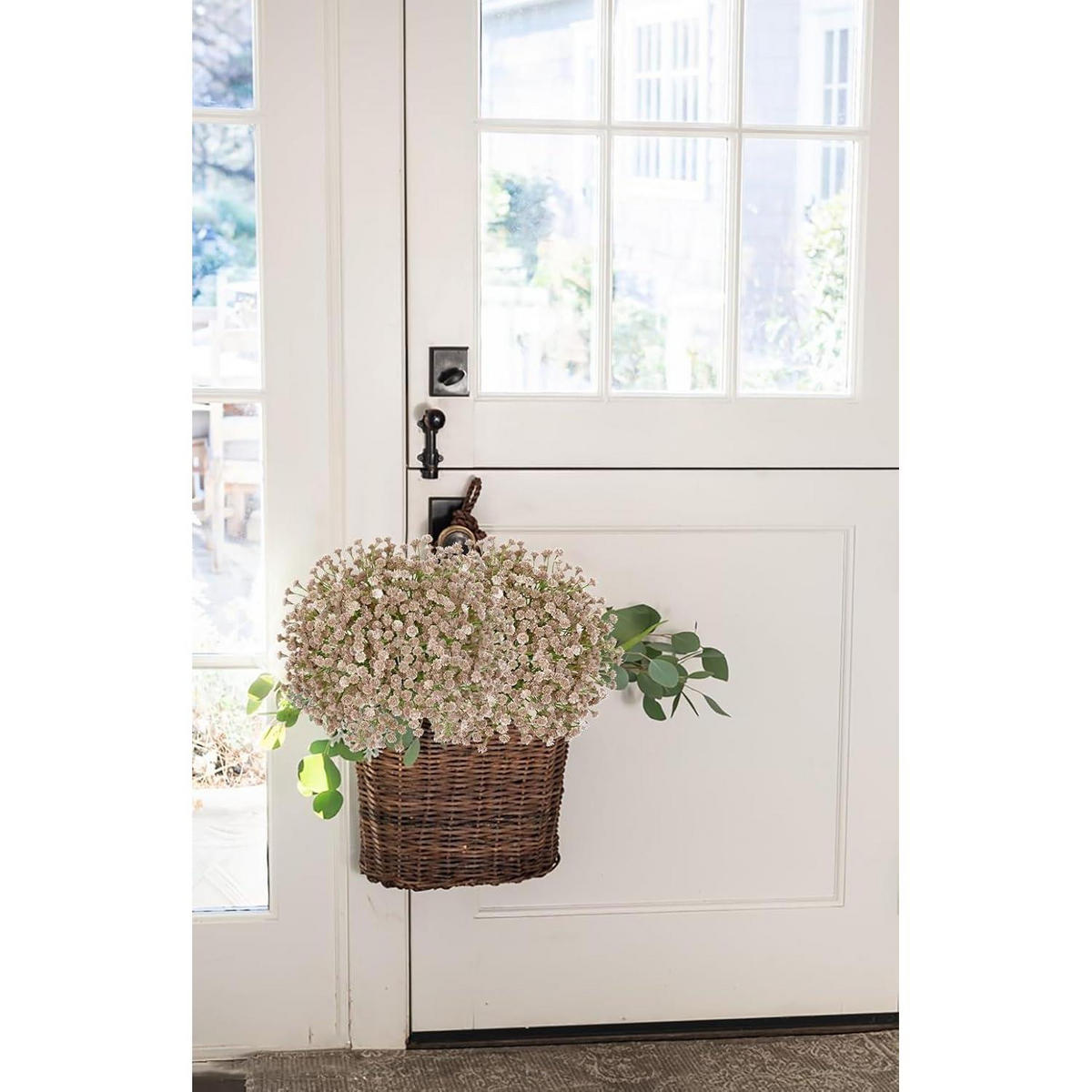KUNSTBLUMEN Schleierkraut 10 Stück 25 cm Cream - Beige, Kunststoff (60cm)