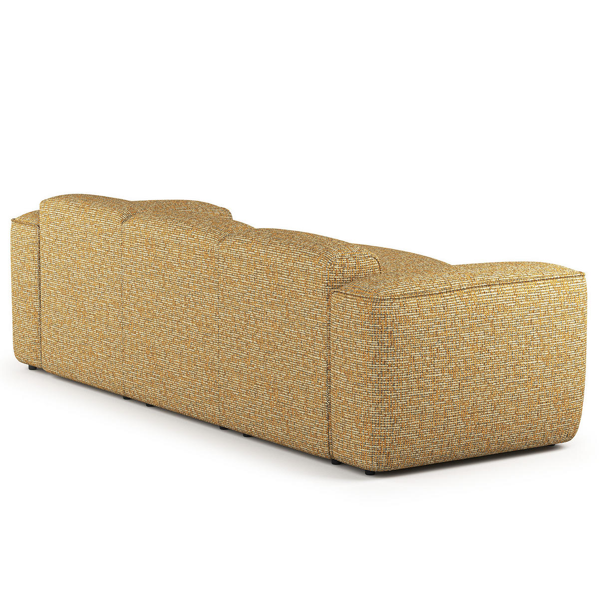 3-SITZER ECKSOFA mit Longchair - Schwarz/Honig, Kunststoff/Textil (251/173cm) - home24