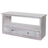 COUCHTISCH SHABBY--LOOK quader Weiß - Weiß, Holz (39/110/53cm) - MCW