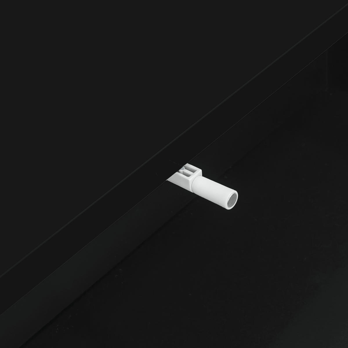 COUCHTISCH 115/55/34 cm schwarz hochglänzend mit 2 Schubladen und LED-Beleuchtung - Schwarz, Holzwerkstoff (115/55/34cm) - OKWISH